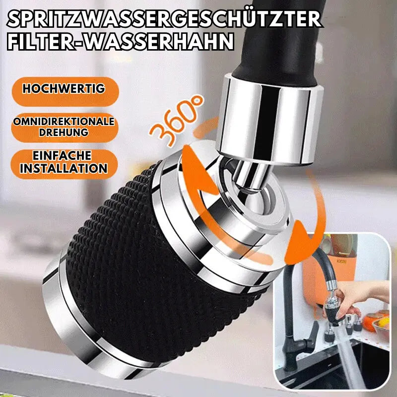 Wasserhahnaufsatz | 360° drehbar | Spritzschutz