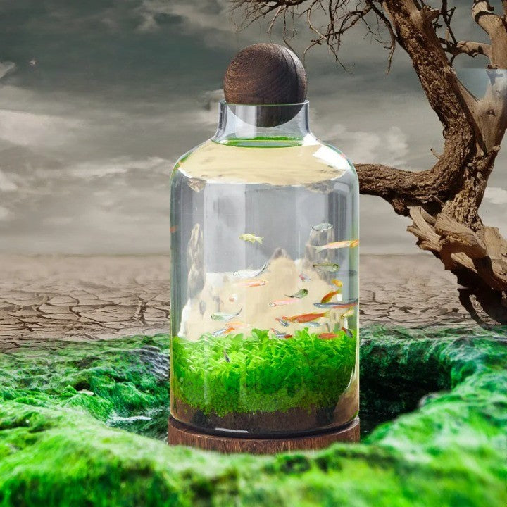 Micro Aquarium Kompakt Glas Ökologischer Fischtank