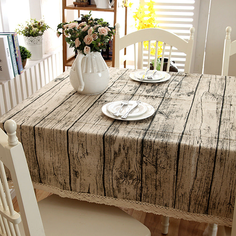 Rustikale Holzmaserung Tischdecke