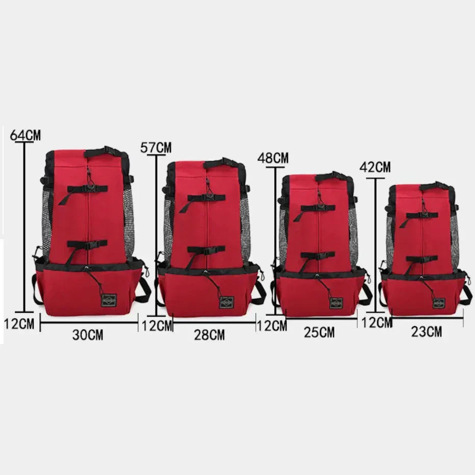 Hunde-Rucksack – Bequeme Tragetasche für mittelgroße Hunde mit Sicherheitsgurt und Aufbewahrungstaschen