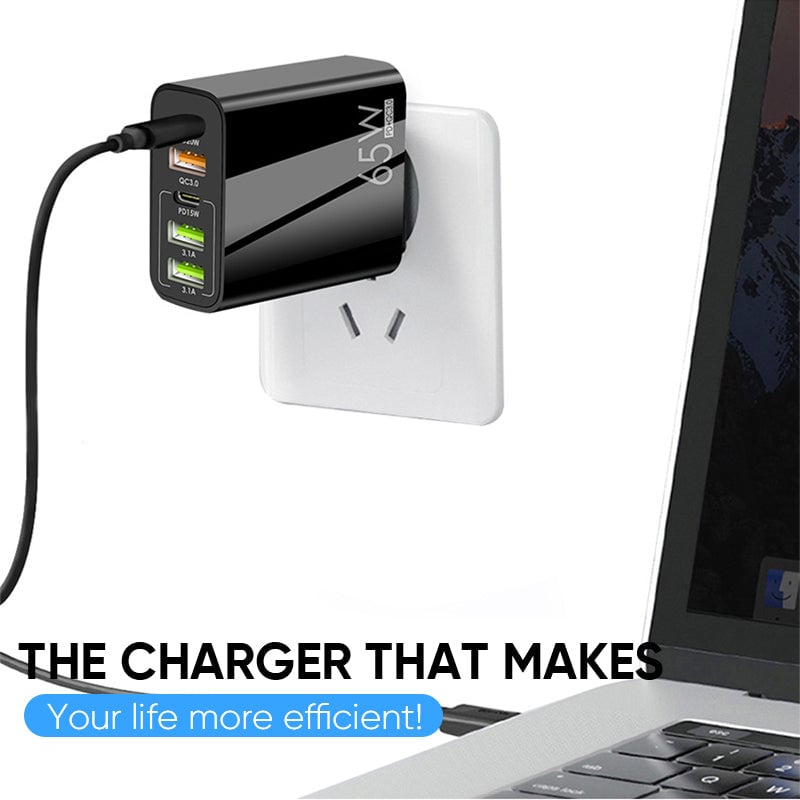 Multi-Port-Adapter 65W Schnellladegerät - US-Standard | Karnz