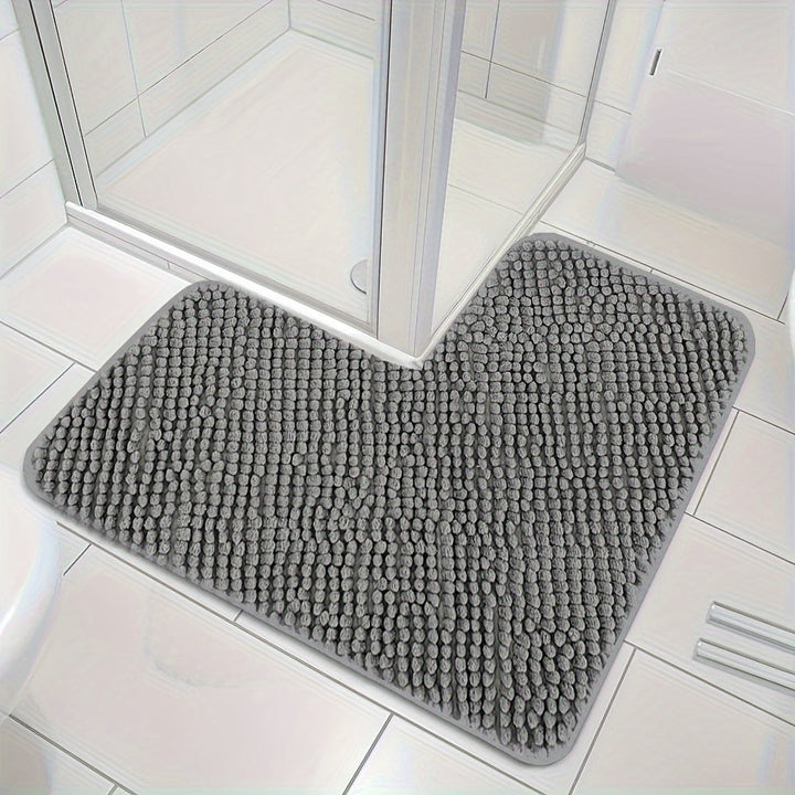 Karnz | Eck-Badematte Lunava | L-Form für Dusche & Ecke | Rutschfest & Weich | 40x40x80 cm