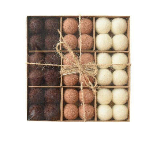 36pcs Woll Weihnachtsbaumkugeln Karnz