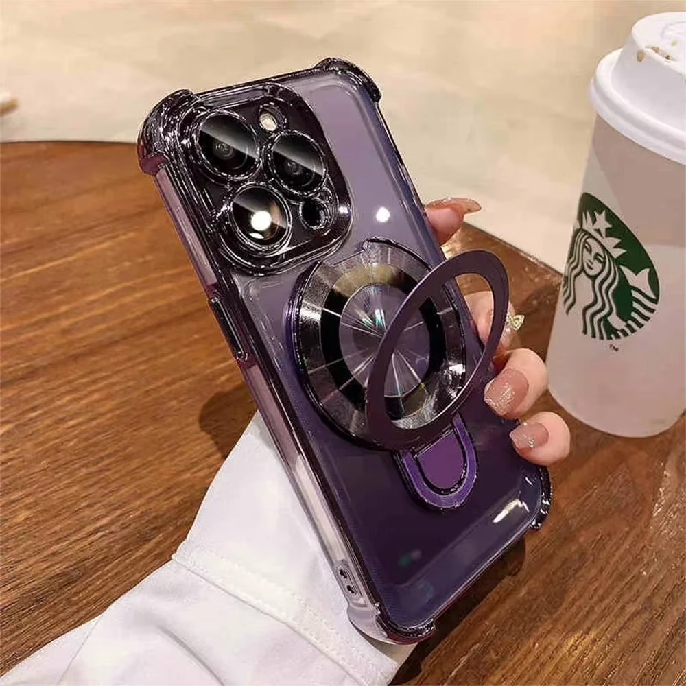 Hochwertige magnetische iPhone-Hülle mit MagSafe-Ständer und Stoßschutz