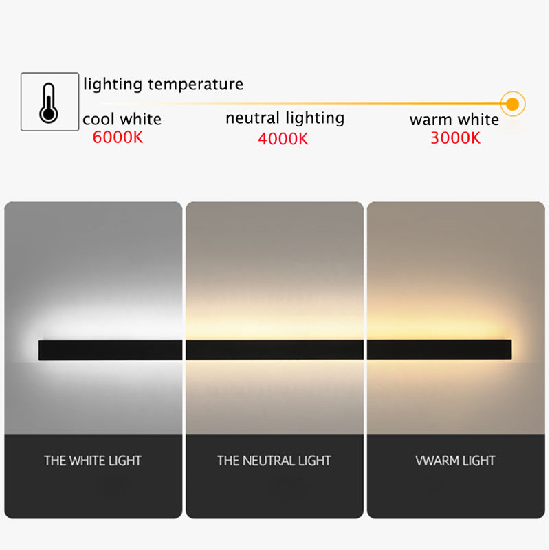 Zenith - Tight LED Wandleuchten Schwarzes Metall für Innen und Außen, modernes Design für Garten und Flur | Karnz