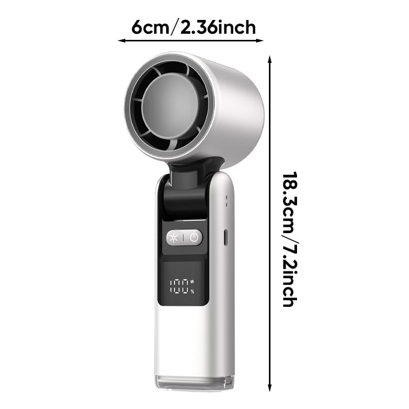 Faltender Mini Handheld Hochgeschwindigkeits-USB-wiederaufladbarer Turbo Ventilator | Karnz