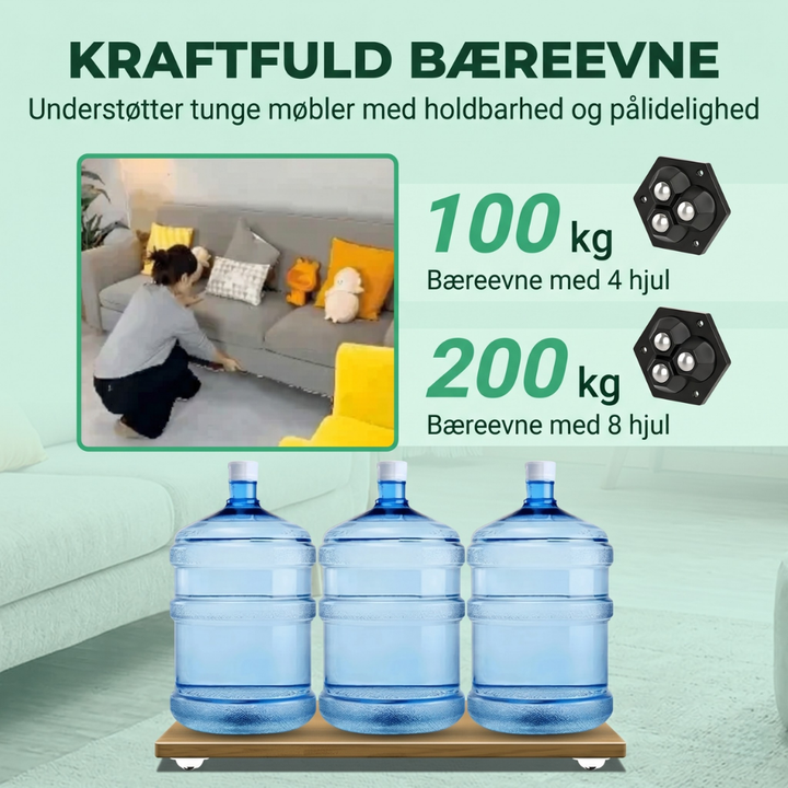 TriGlide 360° Möbelrollen mit Kugellagern | Karnz