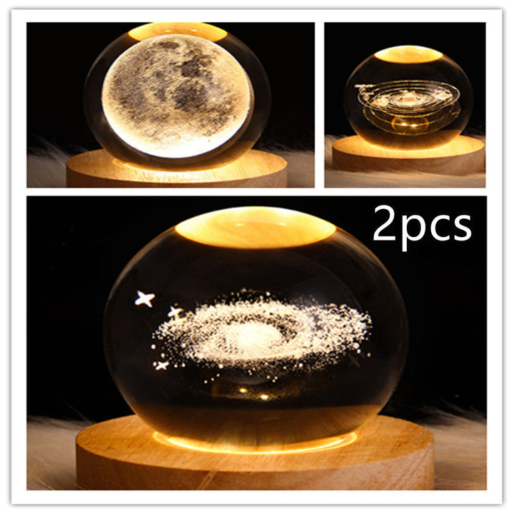 3D Galaxy Kristallkugel LED Nachtlicht | Karnz