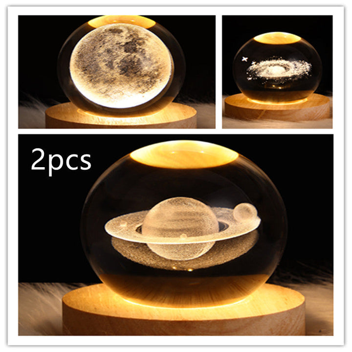 3D Galaxy Kristallkugel LED Nachtlicht | Karnz