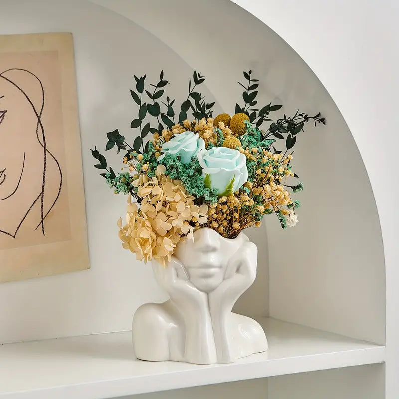 Einzigartige und Moderne Keramikvase, Dekorative Blumenvase für Wohnzimmer und Büro" | Karnz