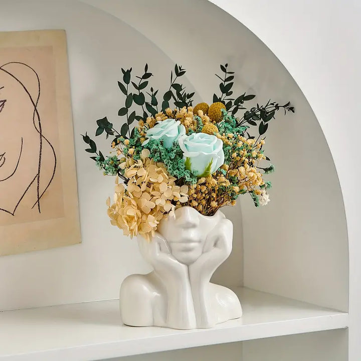 Einzigartige und Moderne Keramikvase, Dekorative Blumenvase für Wohnzimmer und Büro" | Karnz