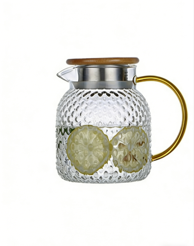 Karnz | Heizbare Glas-Kaltwasserkaraffe mit Reis-Muster