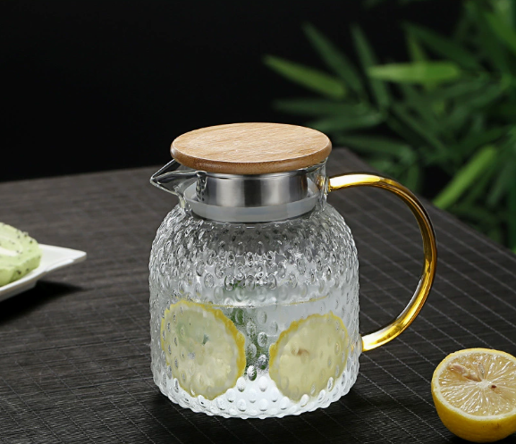 Karnz | Heizbare Glas-Kaltwasserkaraffe mit Reis-Muster