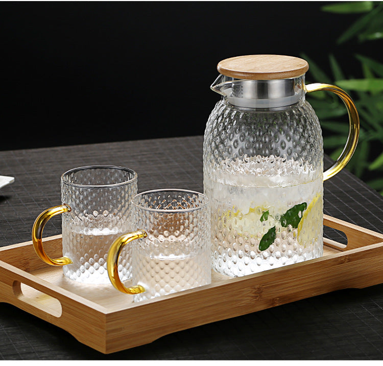 Karnz | Heizbare Glas-Kaltwasserkaraffe mit Reis-Muster