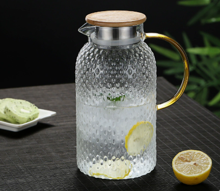 Karnz | Heizbare Glas-Kaltwasserkaraffe mit Reis-Muster