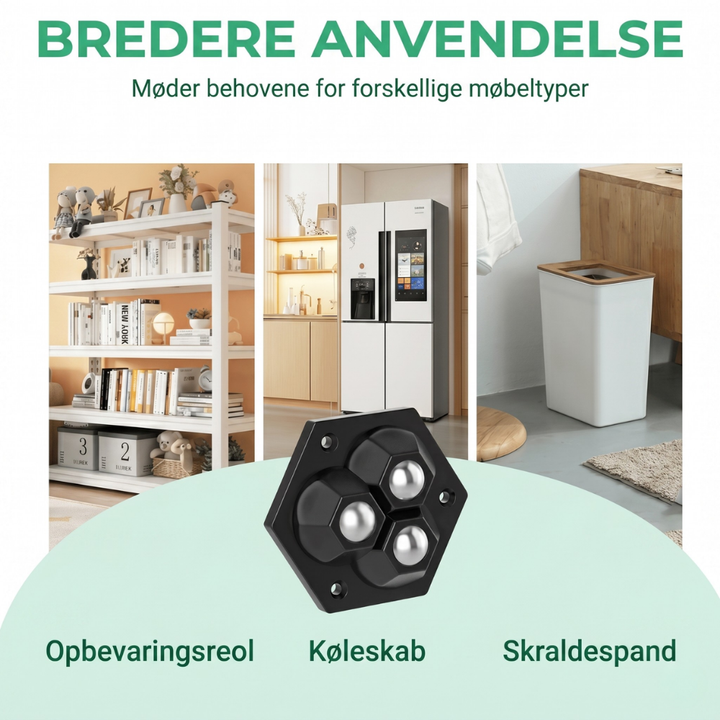 TriGlide 360° Möbelrollen mit Kugellagern | Karnz