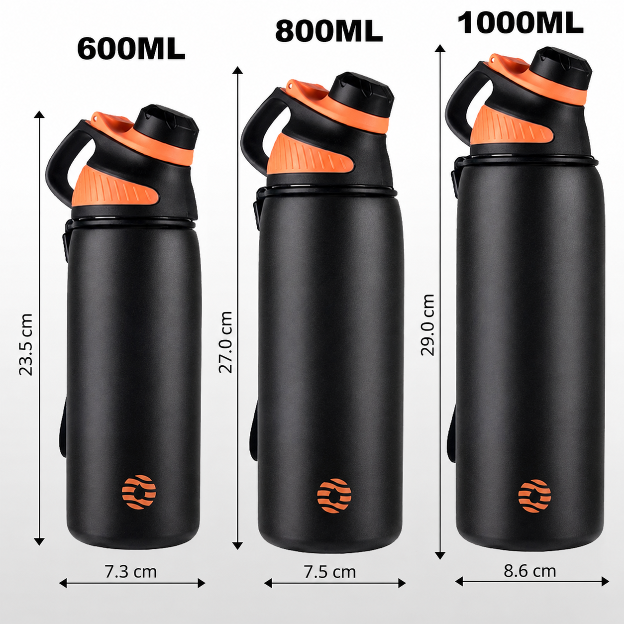 Isolierflasche aus Edelstahl 1000 ml mit Magnetdeckel | Karnz