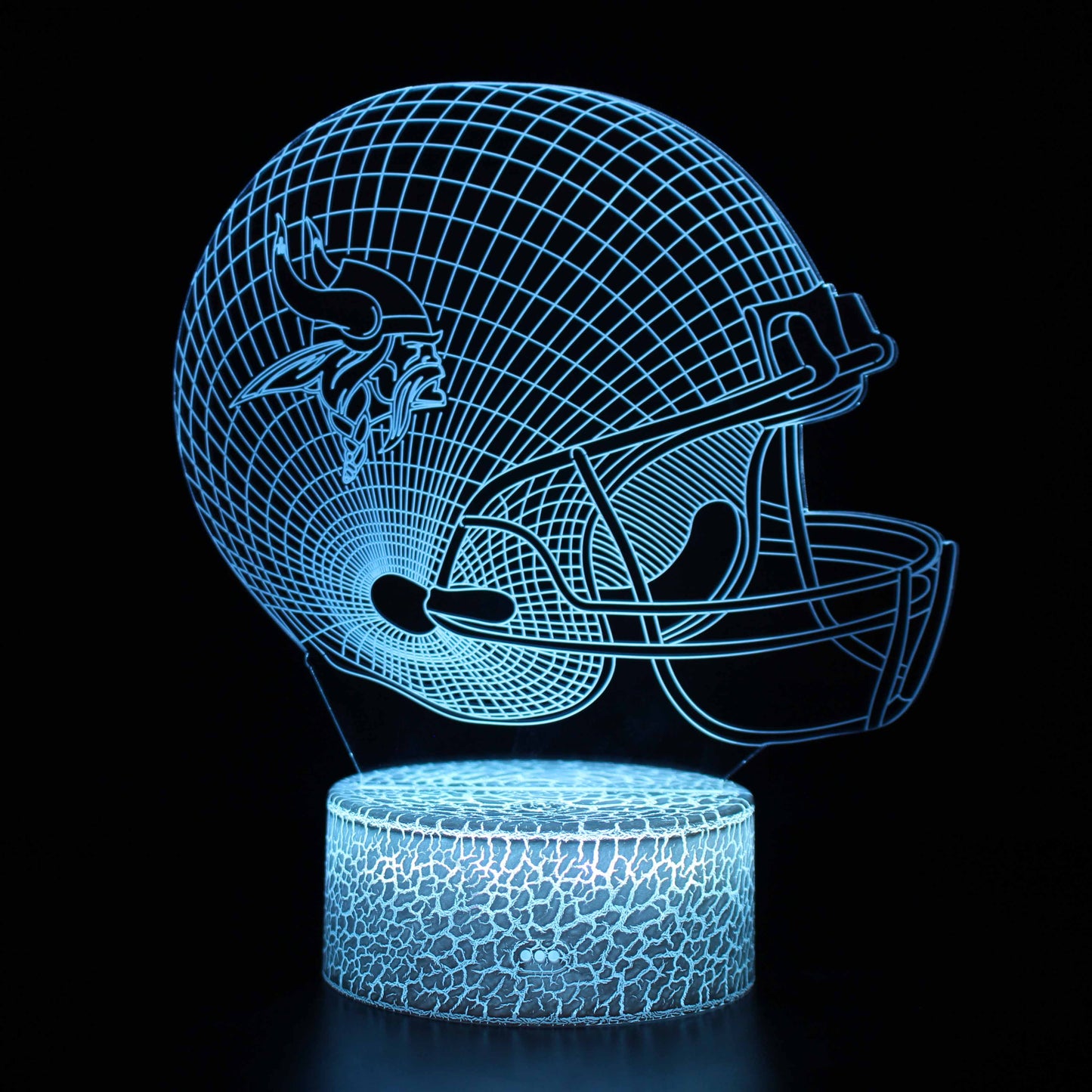 Minnesota Vikings Footballhelm 3D Optical Illusionslampe