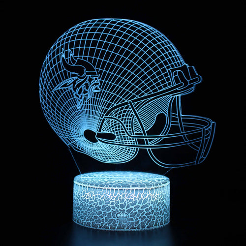 Minnesota Vikings Footballhelm 3D Optical Illusionslampe