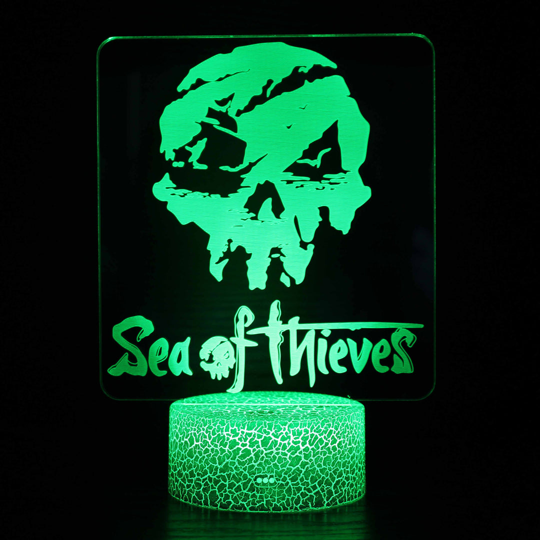 Karnz | Halloween Sea of Thieves Schädel 3D Optical Illusion Lampe