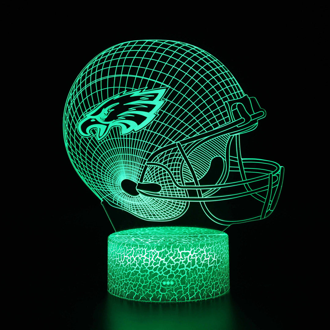 Philadelphia Eagles Footballhelm 3D Optische Täuschungslampe