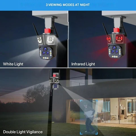 DualGuard Ultra 10K – 20MP Überwachungskamera mit 5 Linsen und 20x Zoom | Karnz