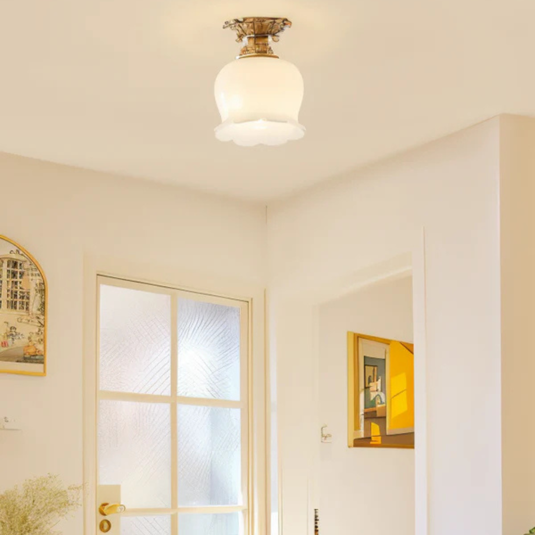 Karnz | Vintage Deckenlampe in Blumenform