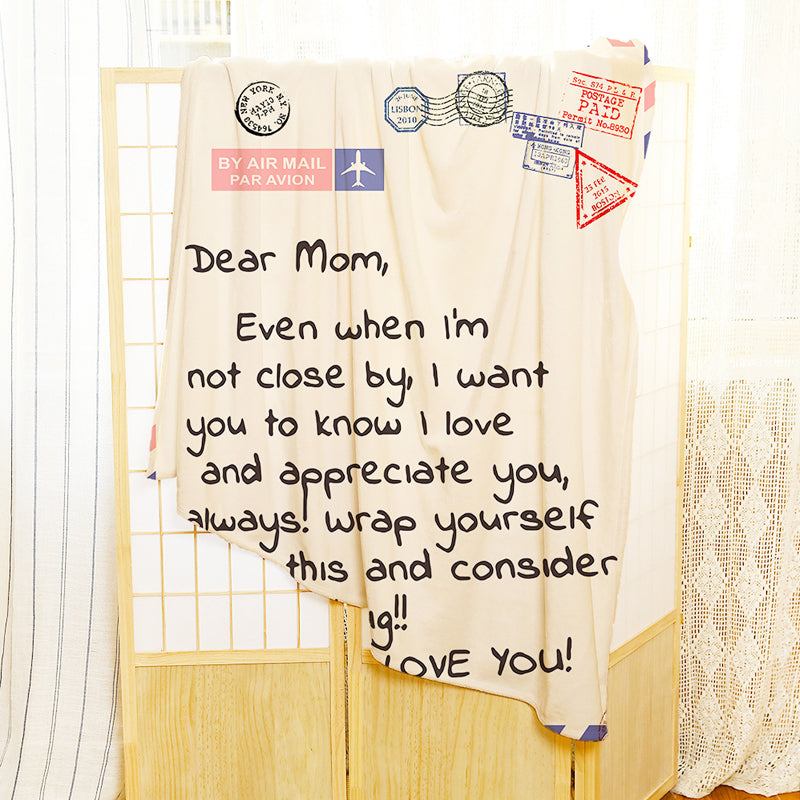 Brief Bedruckte Flanell Wurfdecke Geschenk für Mama | Karnz
