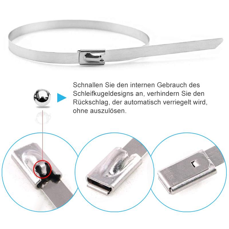 Mehrzweck-Kabelbinder aus Metall (100 STÜCK) | Karnz