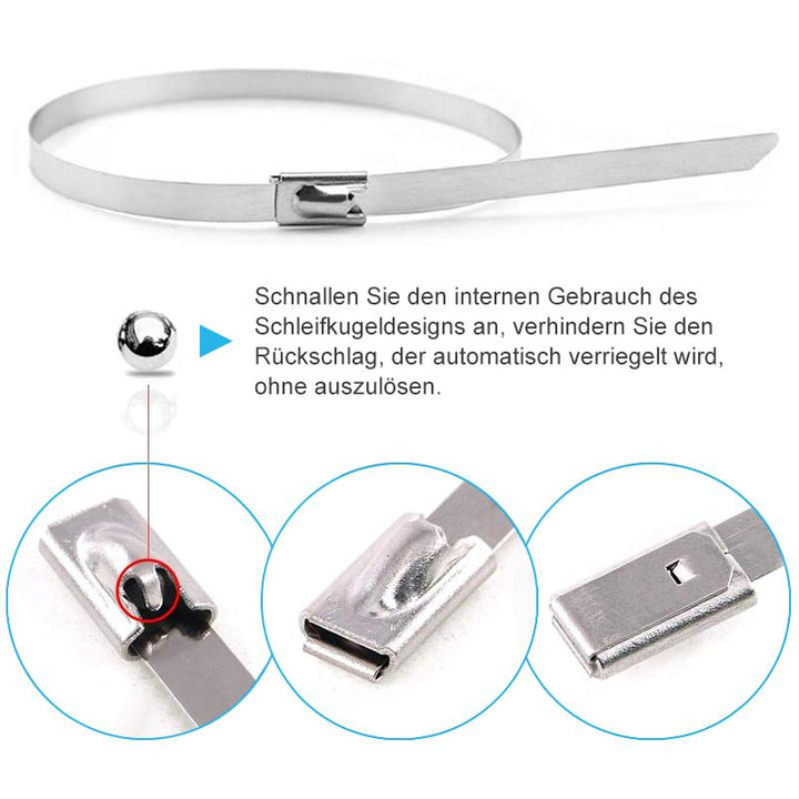 Mehrzweck-Kabelbinder aus Metall (100 STÜCK) | Karnz