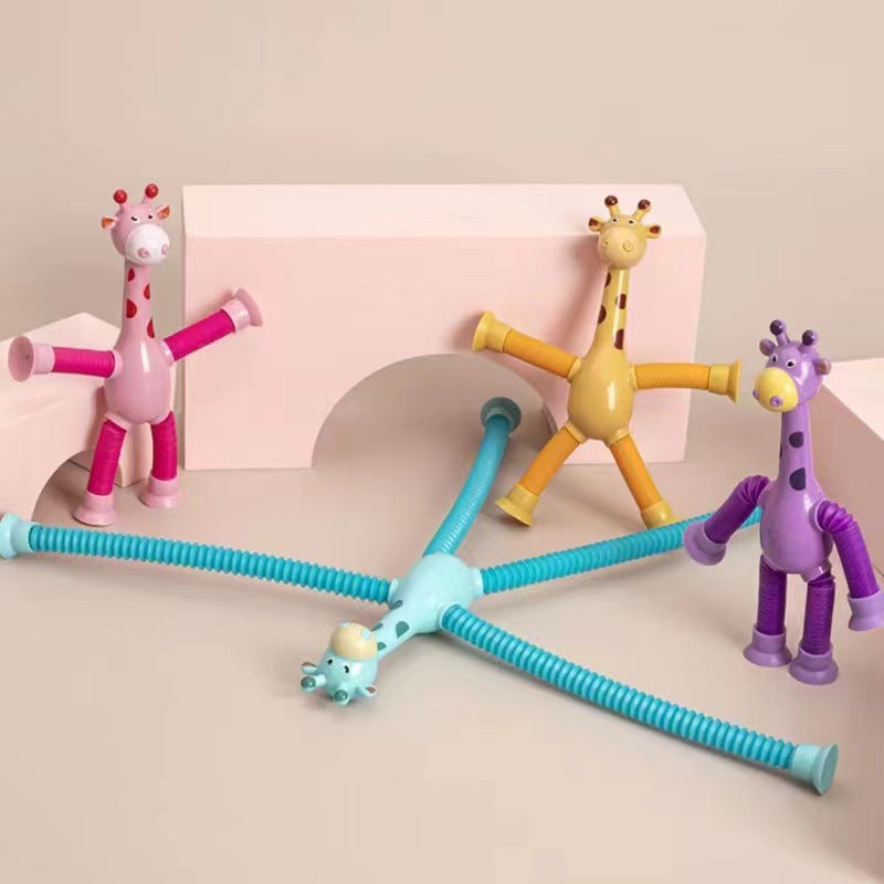 Teleskopische Saugnapf Giraffe Spielzeug | Karnz