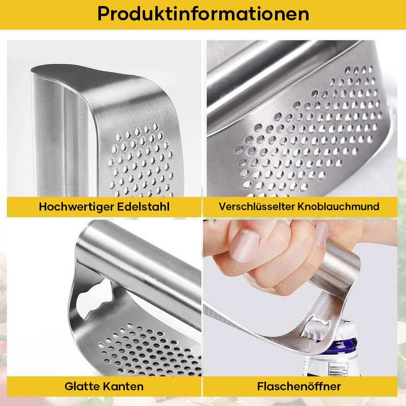 Neuer Knoblauchpresser aus Edelstahl | Karnz