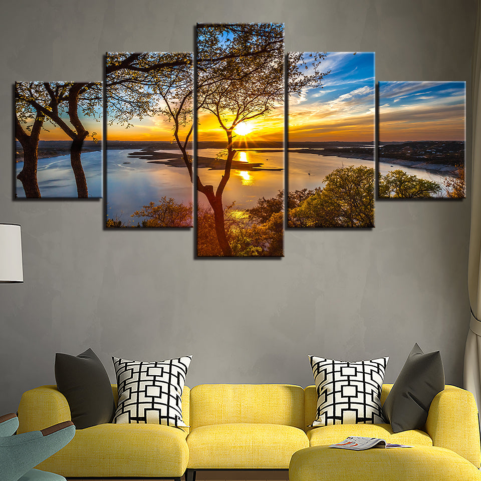 Beruhigende Natur - Leinwand Wandkunst Malerei