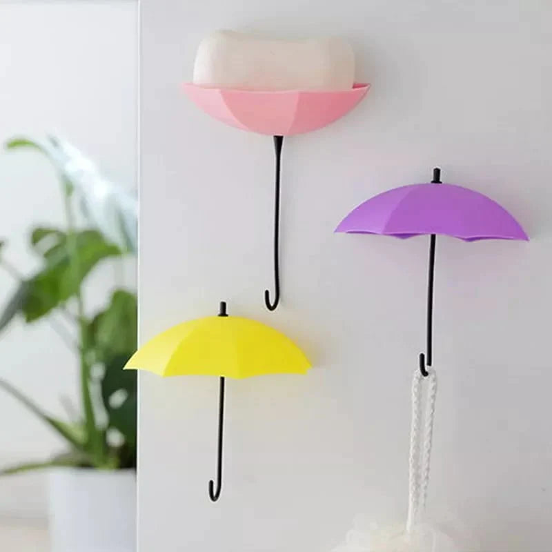 3 Stück Regenschirmhaken Set Karnz