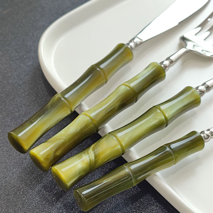 Zen Green Bamboo Besteckset | Karnz