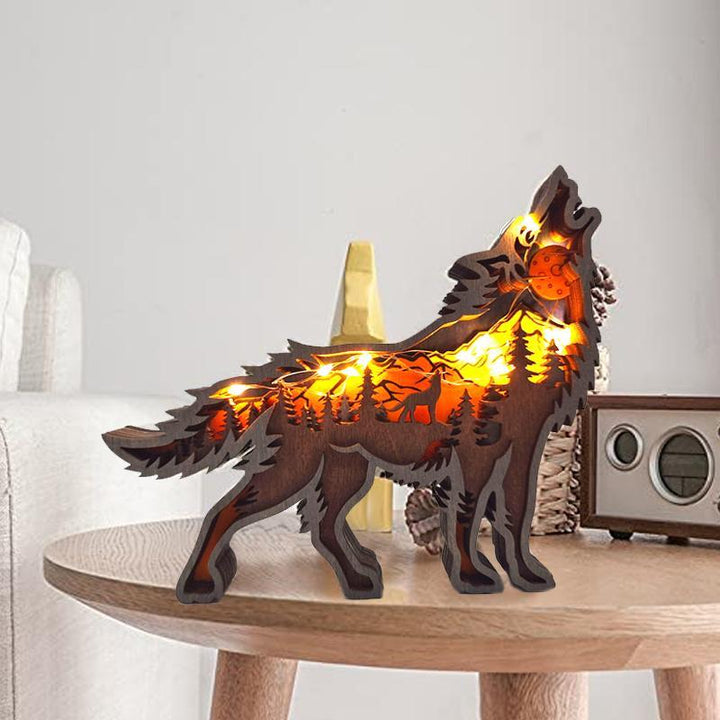 3D Hohle Holz Waldtier Ornament | Karnz