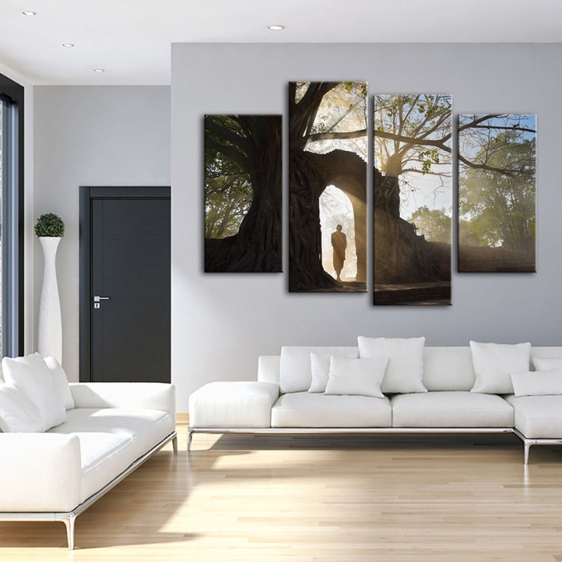 4-teilige Lone Man Nature - Leinwand Wandkunstmalerei