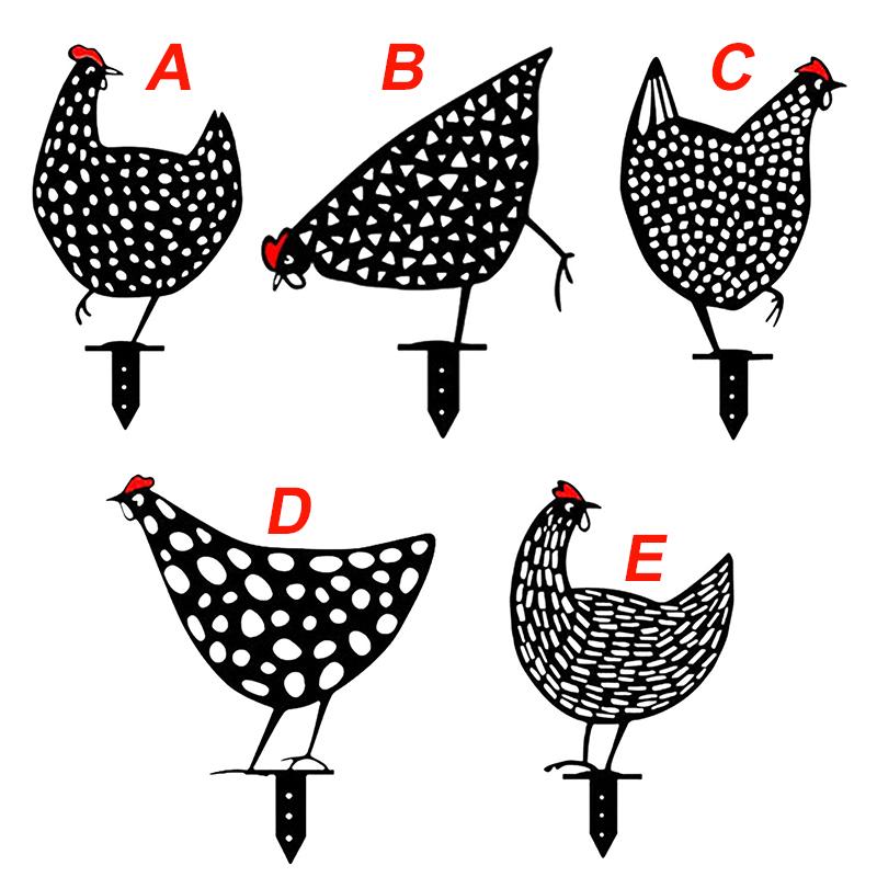 Dekoratives Huhn als Gartendekoration