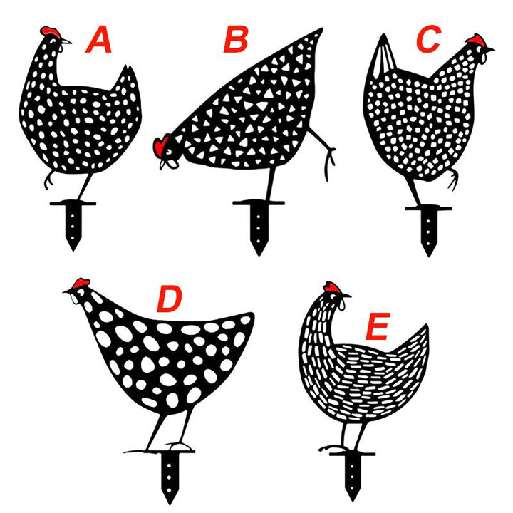 Dekoratives Huhn als Gartendekoration