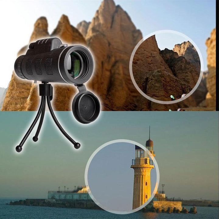 Sandsberg Hochleistungs-Monokular-Teleskop mit Smartphone-Adapter und Stativ