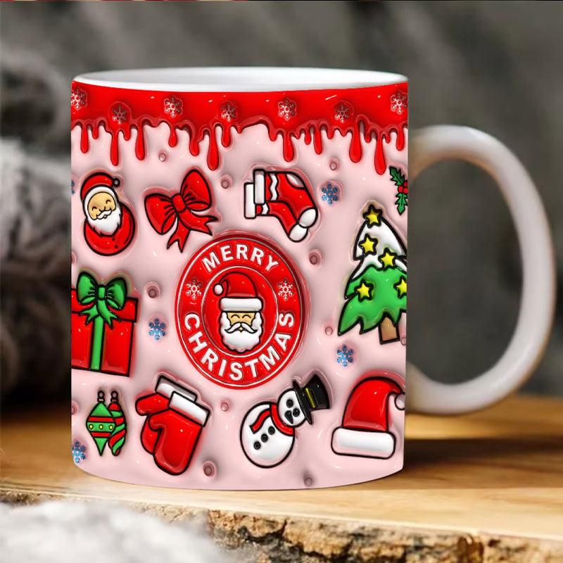 3D Weihnachten Aufgeblasene Tassenhülle | Karnz