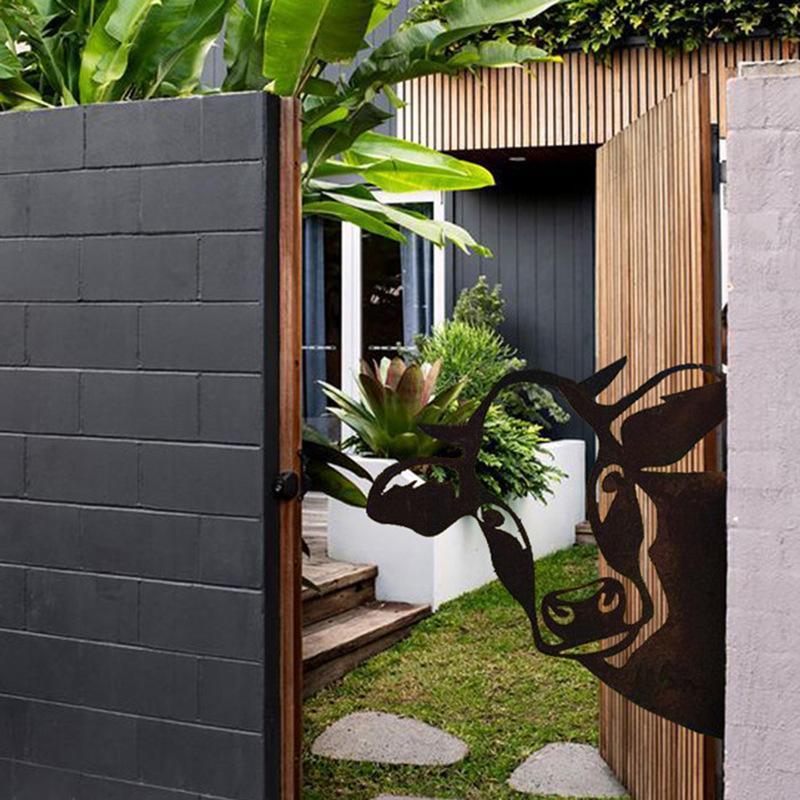 Outdoor Garten Bauernhof Spionierende Ziege Metall Kunstwerk Innen Deko | Karnz