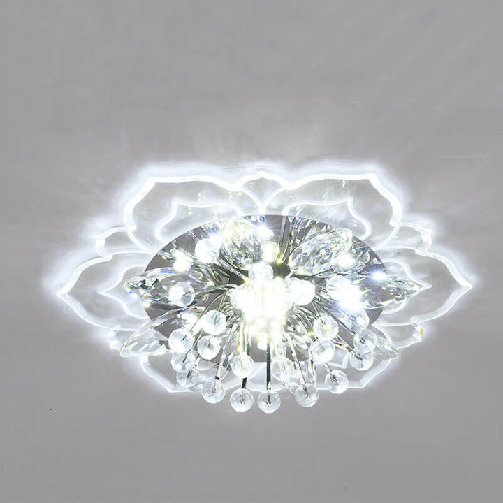 Karnz GlowPetal | LED Kristall Deckenleuchte | Blütenform, RGB Farbwechsel & energieeffizient