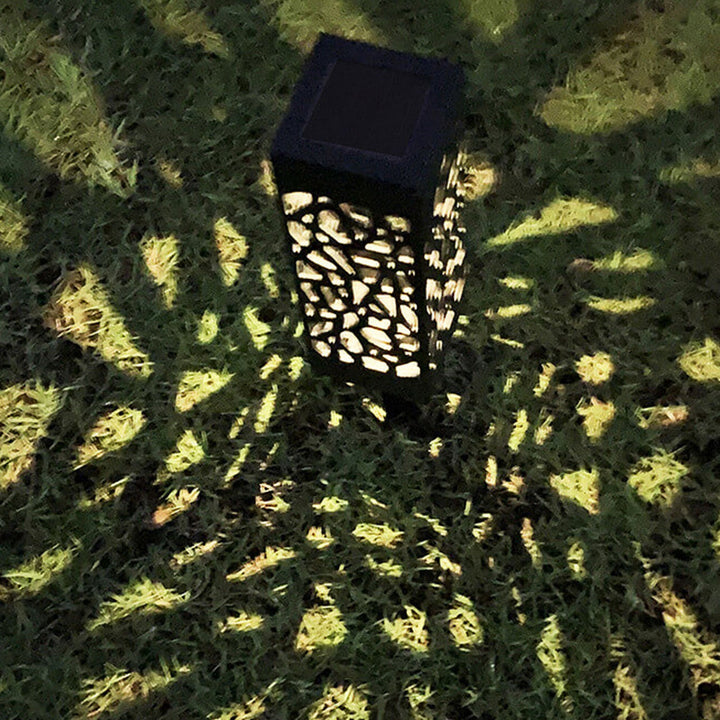 Kreatives Hohles Quadrat Säule LED Außen Rasen Boden Einsetzen Landschaft Licht | Karnz