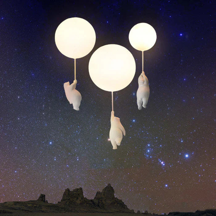 Kinder-Deckenlampe mit Bär und Ballon - CloudBear | Karnz