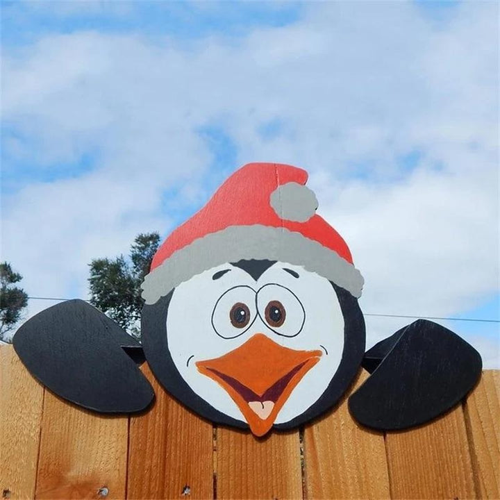 Weihnachtlich dekorierte Zaunverzierung | Karnz