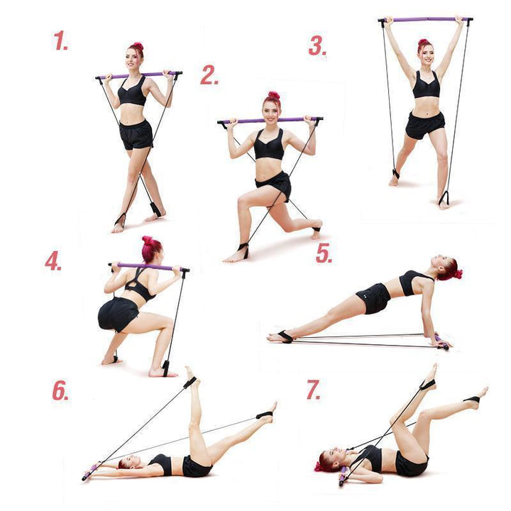 Tragbares Pilates-Bar-Set