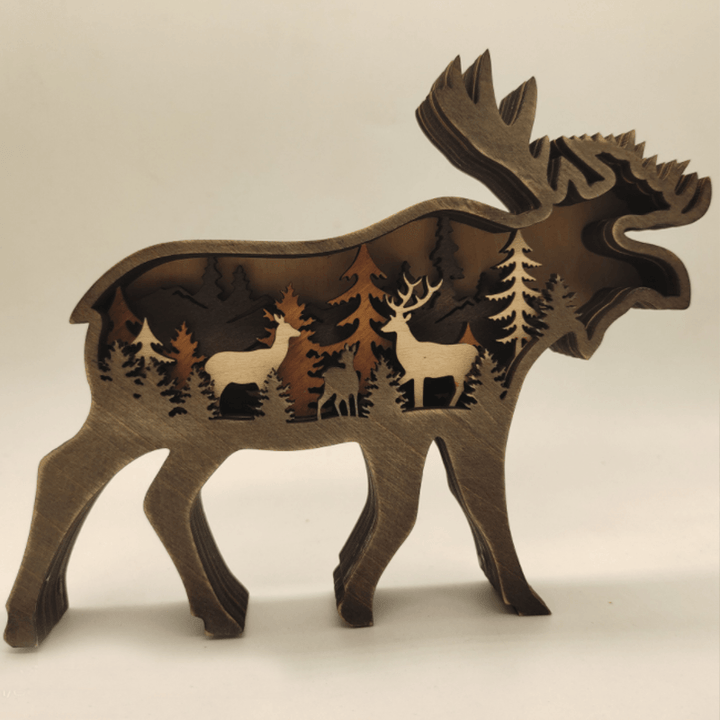 3D Kreatives Holz Tier Schnitzerei Handwerksgeschenk | Karnz