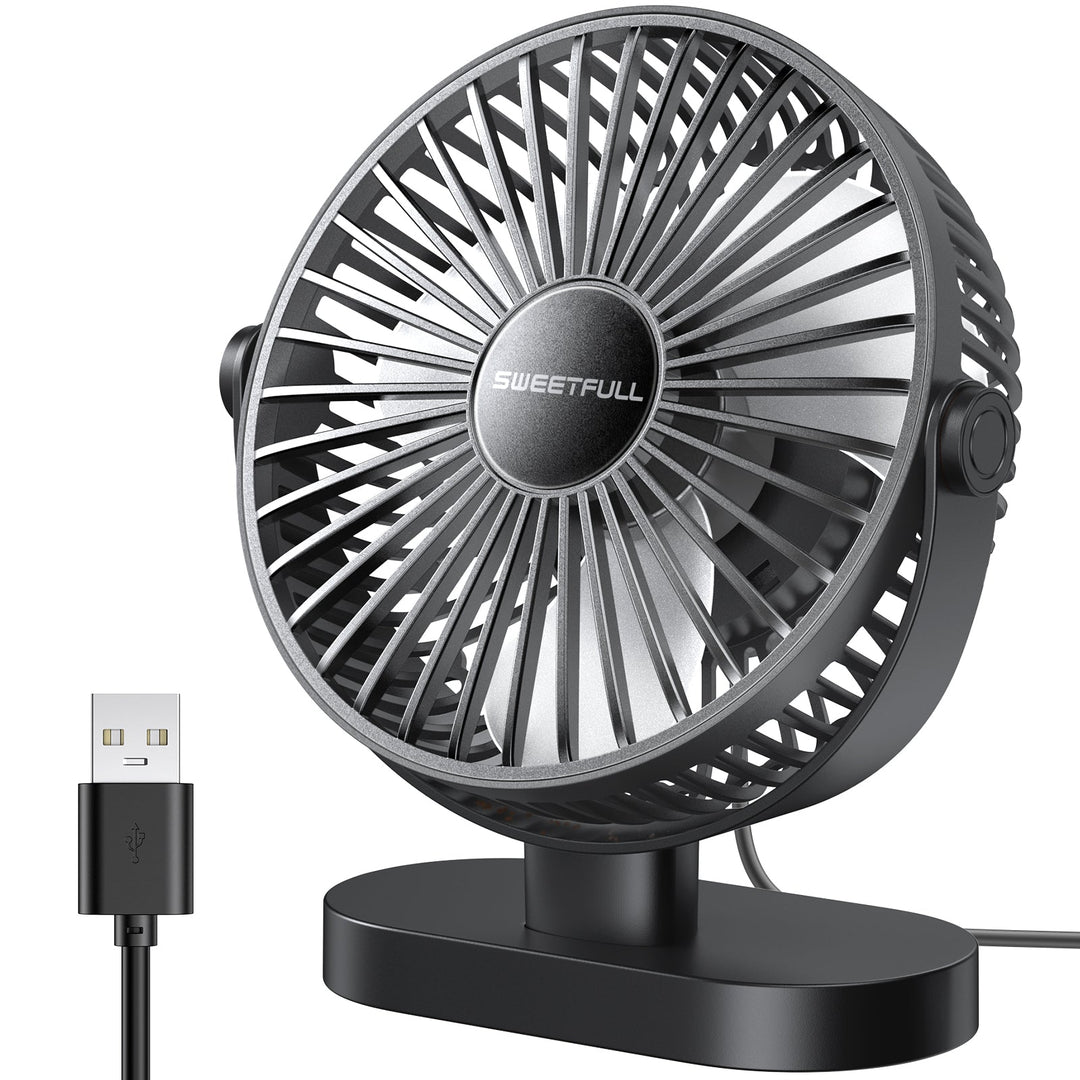 6,5 Zoll USB Kleiner Tischventilator für Zuhause Büro Auto Outdoor Reisen | Karnz