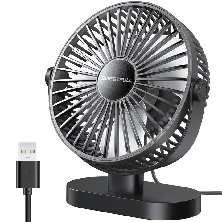 6,5 Zoll USB Kleiner Tischventilator für Zuhause Büro Auto Outdoor Reisen | Karnz